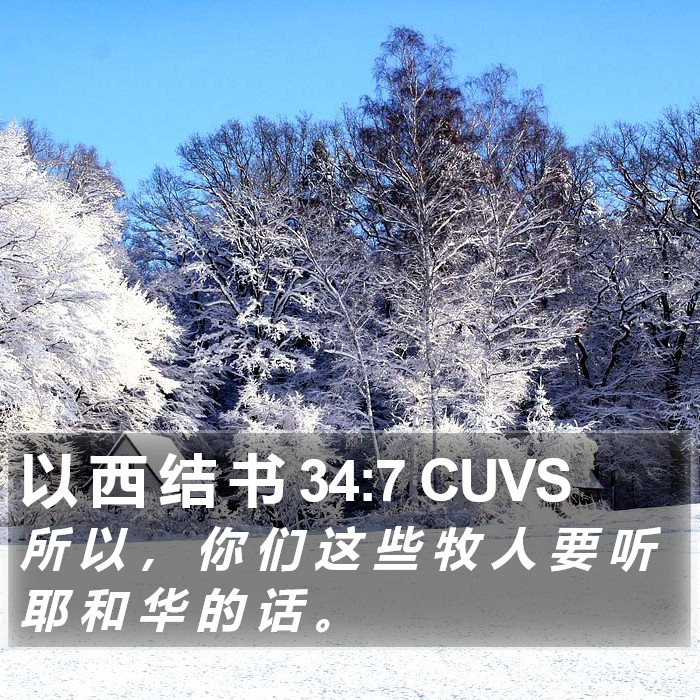 以 西 结 书 34:7 CUVS Bible Study