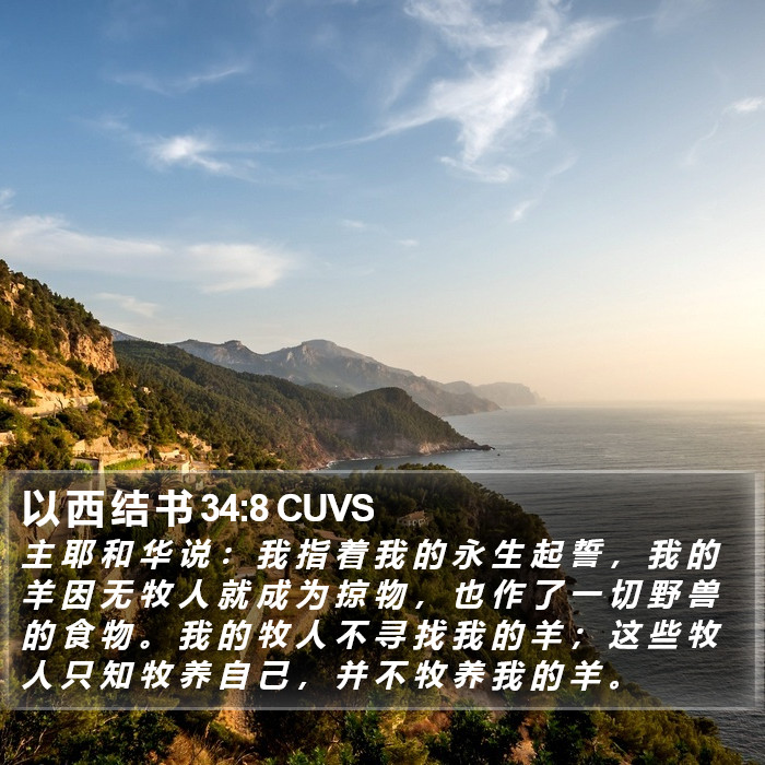 以 西 结 书 34:8 CUVS Bible Study