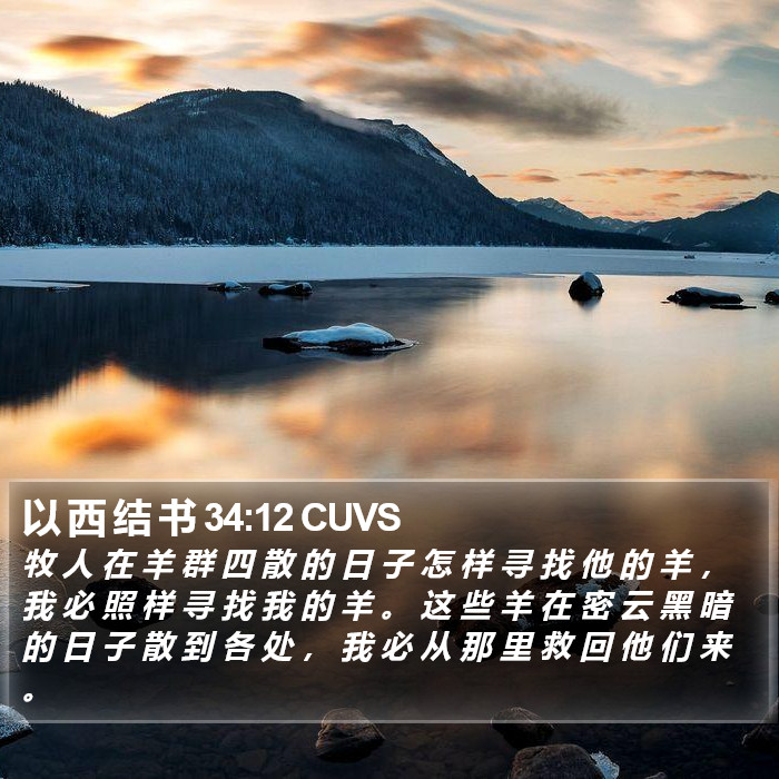 以 西 结 书 34:12 CUVS Bible Study