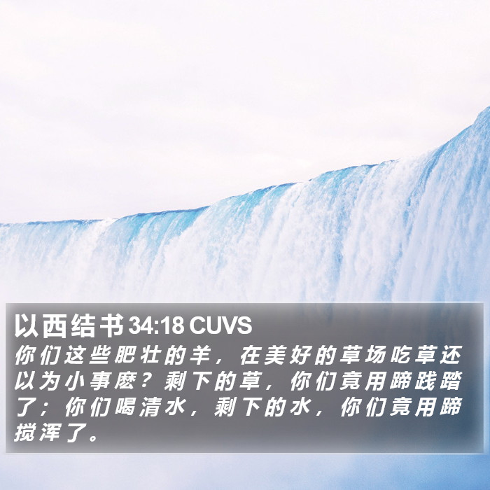 以 西 结 书 34:18 CUVS Bible Study