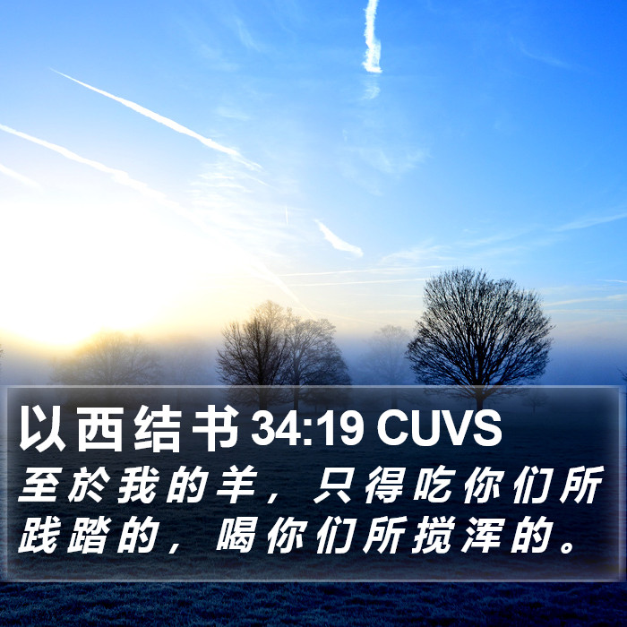 以 西 结 书 34:19 CUVS Bible Study
