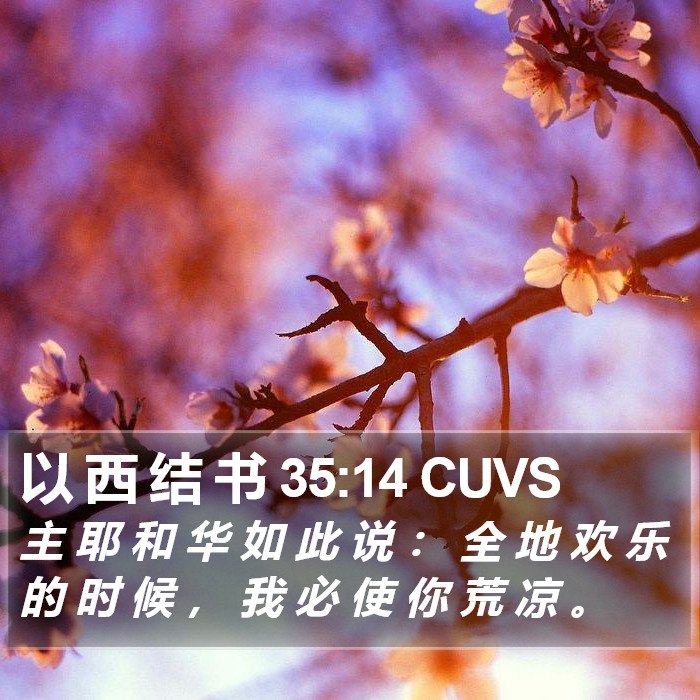 以 西 结 书 35:14 CUVS Bible Study