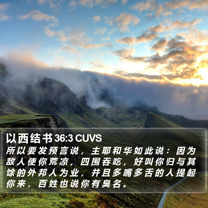 以 西 结 书 36:3 CUVS Bible Study