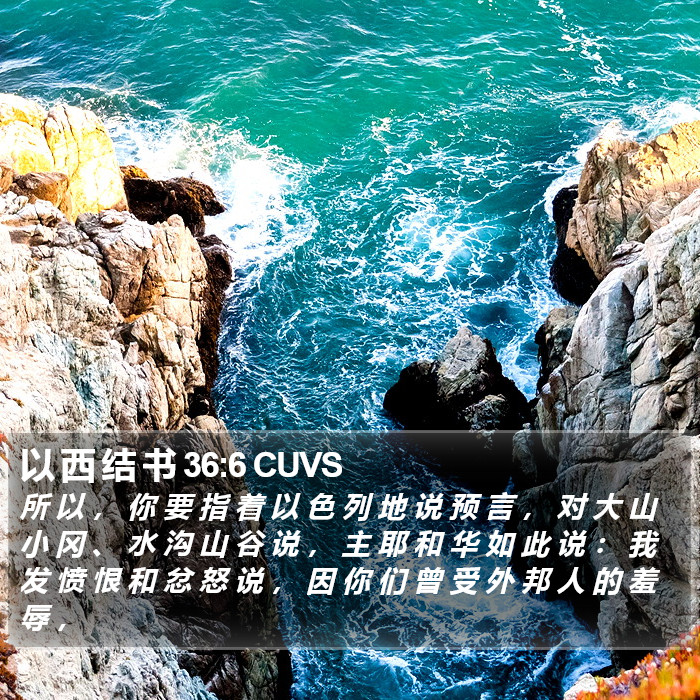 以 西 结 书 36:6 CUVS Bible Study