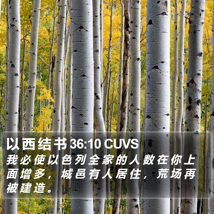 以 西 结 书 36:10 CUVS Bible Study