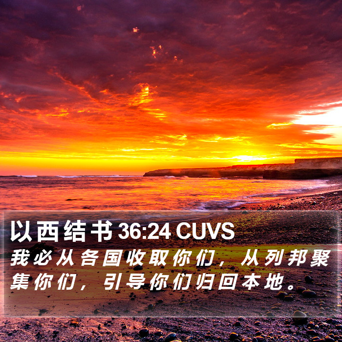 以 西 结 书 36:24 CUVS Bible Study