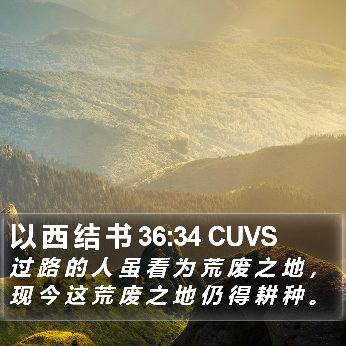 以 西 结 书 36:34 CUVS Bible Study