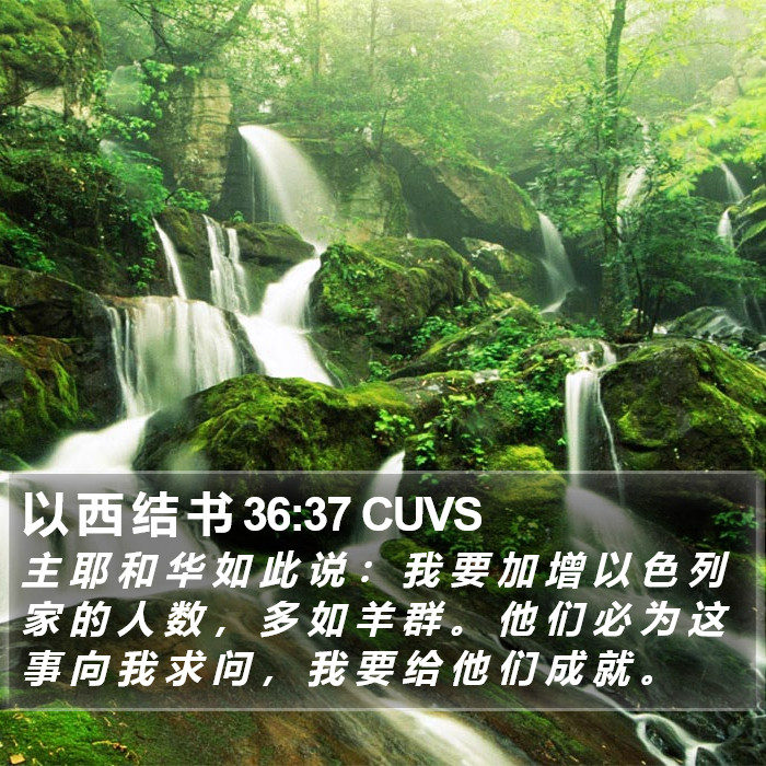 以 西 结 书 36:37 CUVS Bible Study