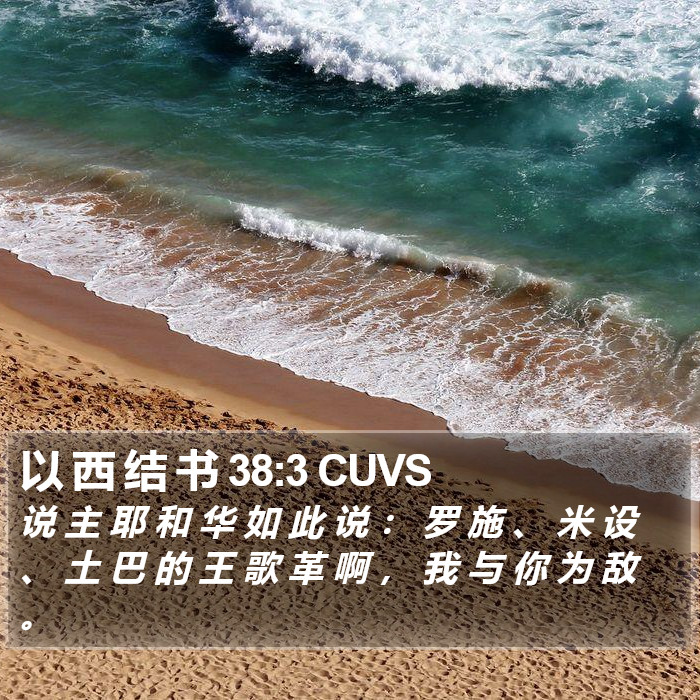以 西 结 书 38:3 CUVS Bible Study
