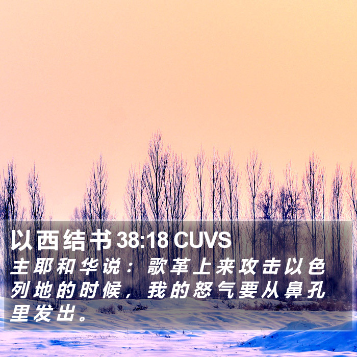 以 西 结 书 38:18 CUVS Bible Study