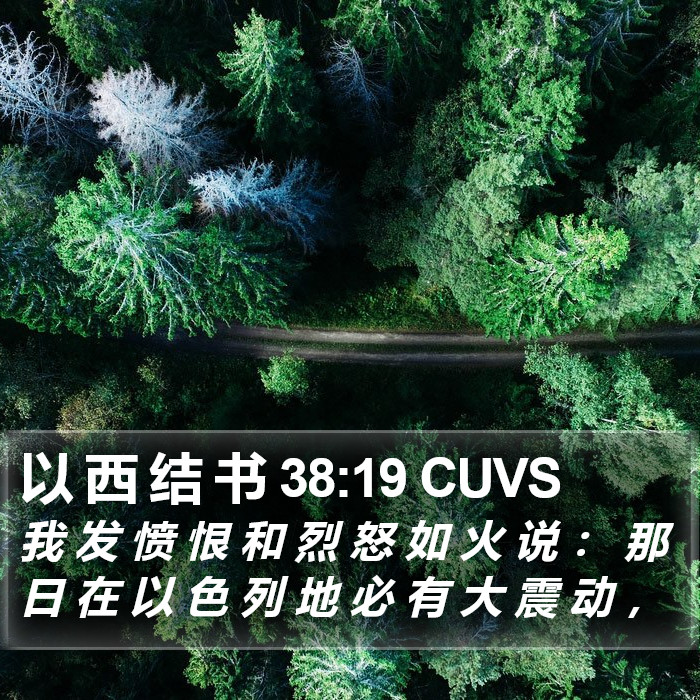 以 西 结 书 38:19 CUVS Bible Study