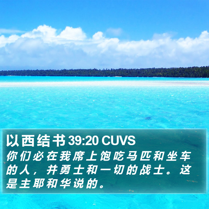 以 西 结 书 39:20 CUVS Bible Study