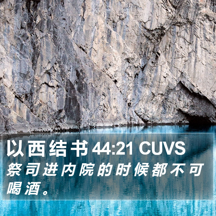 以 西 结 书 44:21 CUVS Bible Study