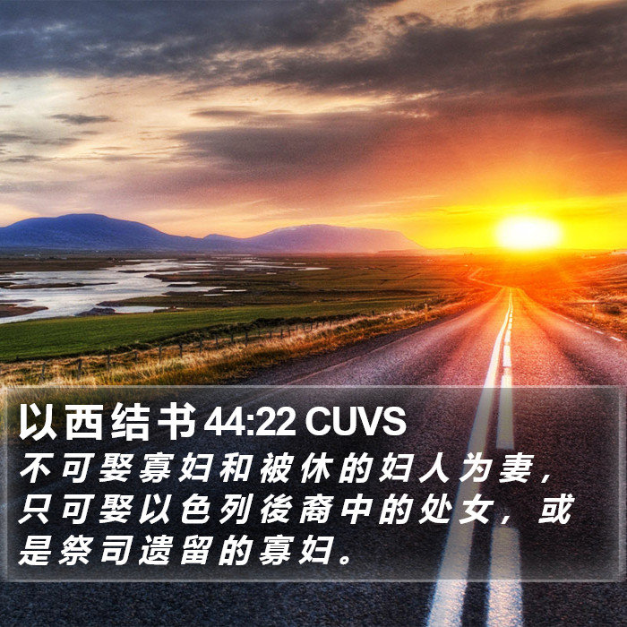 以 西 结 书 44:22 CUVS Bible Study