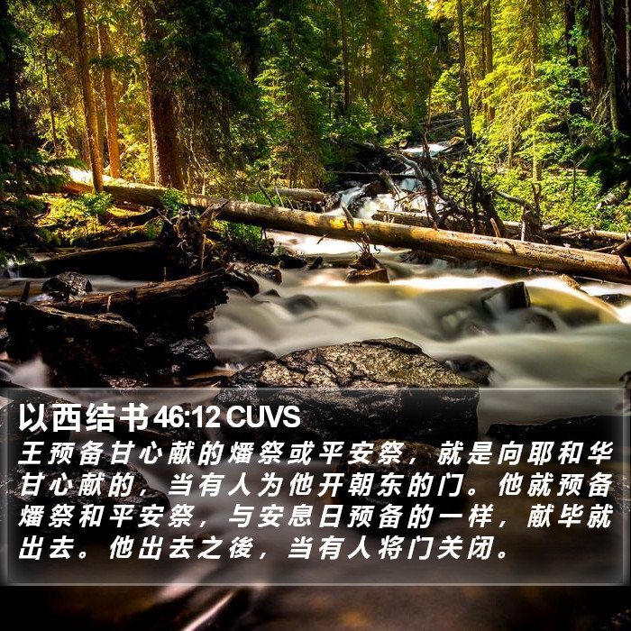 以 西 结 书 46:12 CUVS Bible Study