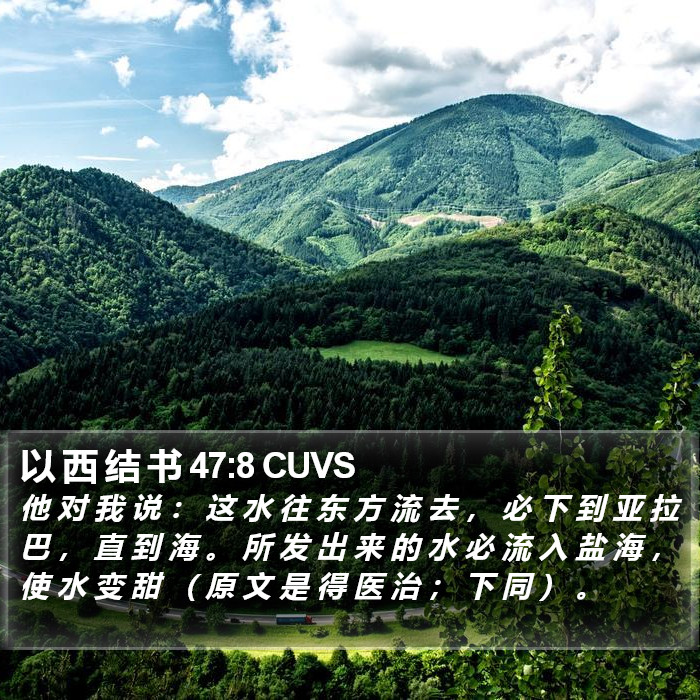 以 西 结 书 47:8 CUVS Bible Study