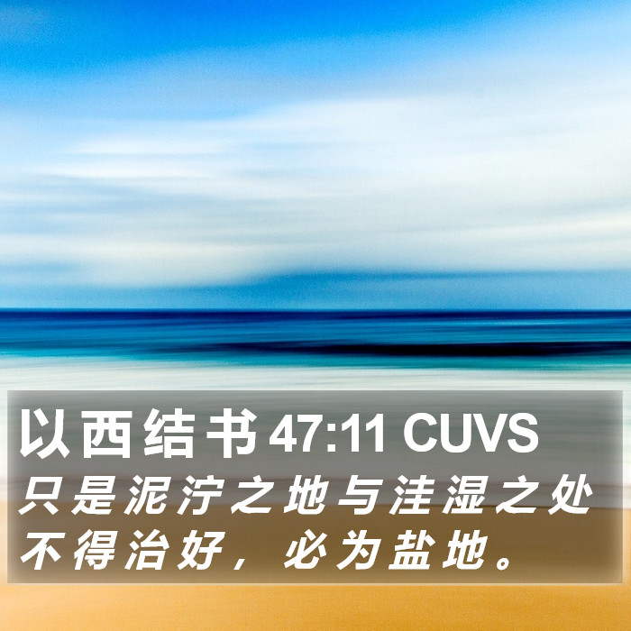 以 西 结 书 47:11 CUVS Bible Study