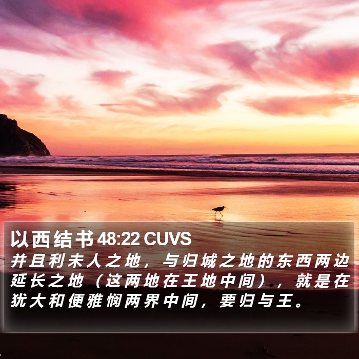 以 西 结 书 48:22 CUVS Bible Study