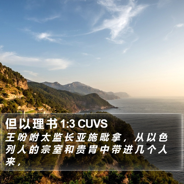 但 以 理 书 1:3 CUVS Bible Study