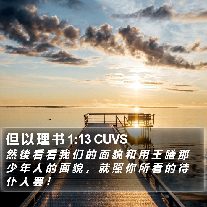 但 以 理 书 1:13 CUVS Bible Study