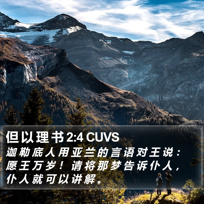 但 以 理 书 2:4 CUVS Bible Study