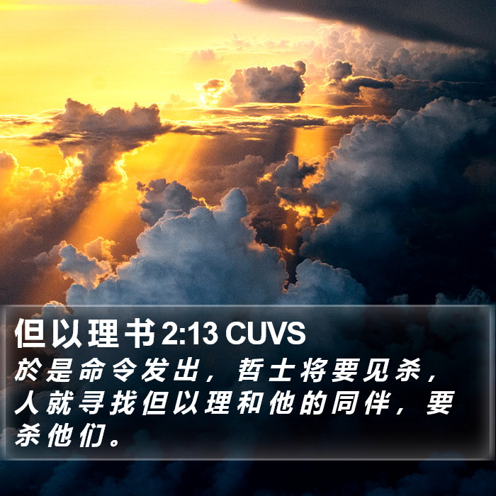 但 以 理 书 2:13 CUVS Bible Study