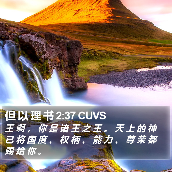 但 以 理 书 2:37 CUVS Bible Study