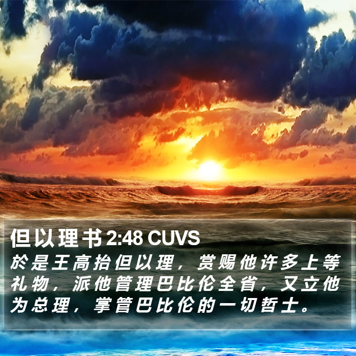 但 以 理 书 2:48 CUVS Bible Study