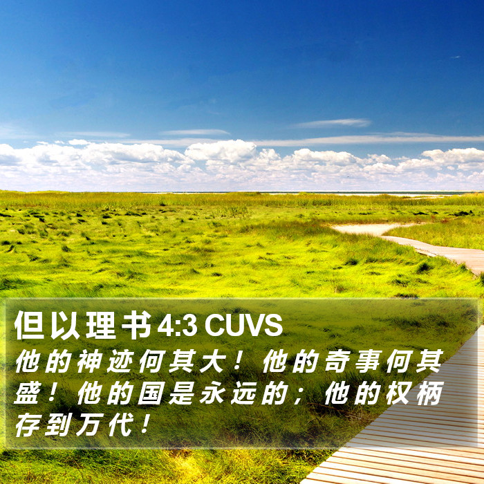 但 以 理 书 4:3 CUVS Bible Study