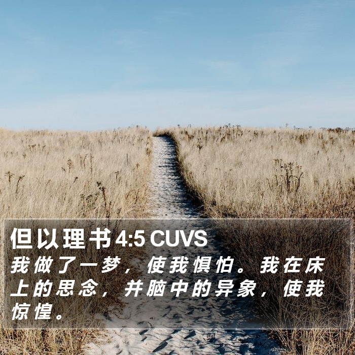 但 以 理 书 4:5 CUVS Bible Study