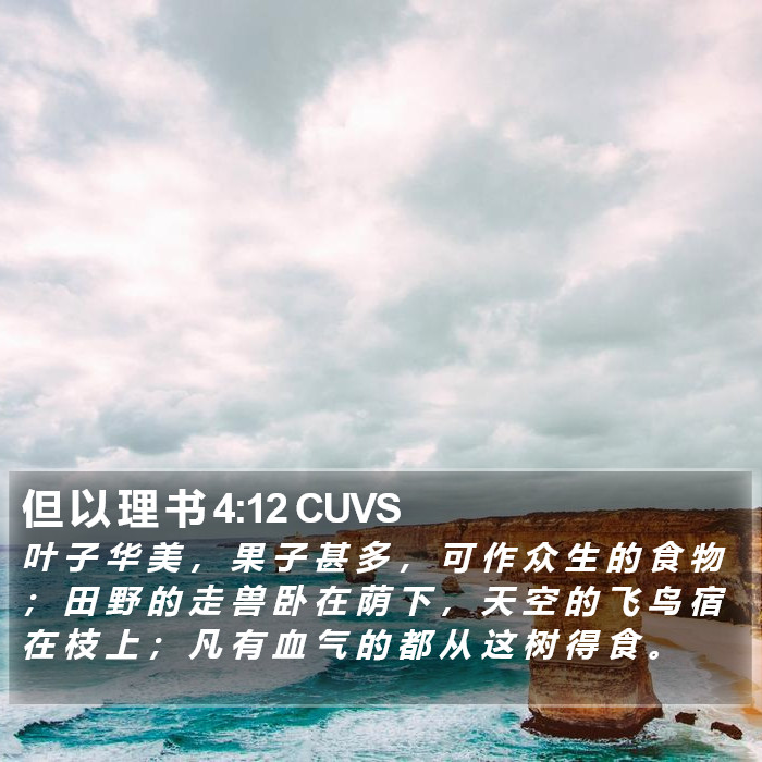 但 以 理 书 4:12 CUVS Bible Study