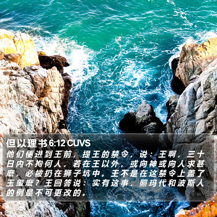 但 以 理 书 6:12 CUVS Bible Study