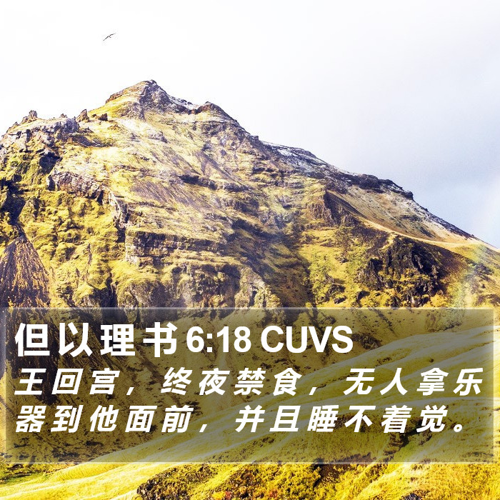 但 以 理 书 6:18 CUVS Bible Study
