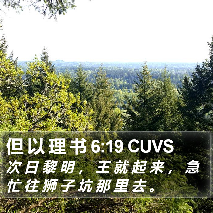 但 以 理 书 6:19 CUVS Bible Study