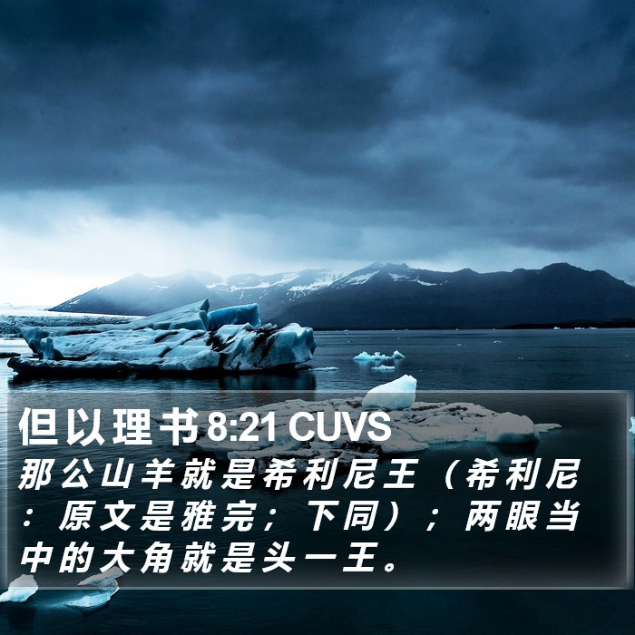但 以 理 书 8:21 CUVS Bible Study