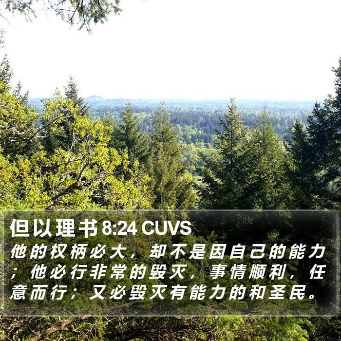 但 以 理 书 8:24 CUVS Bible Study