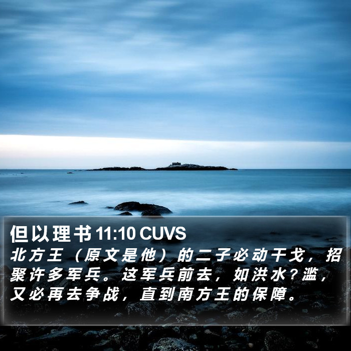 但 以 理 书 11:10 CUVS Bible Study