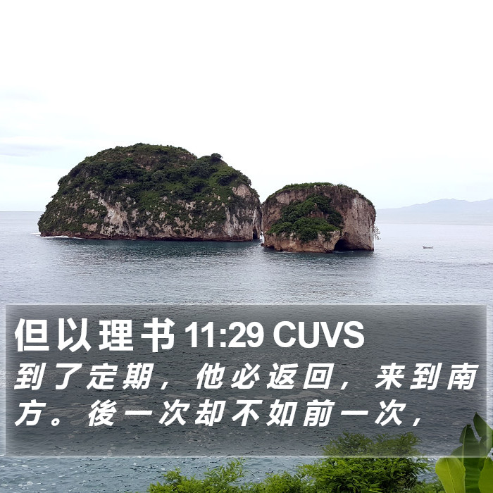 但 以 理 书 11:29 CUVS Bible Study