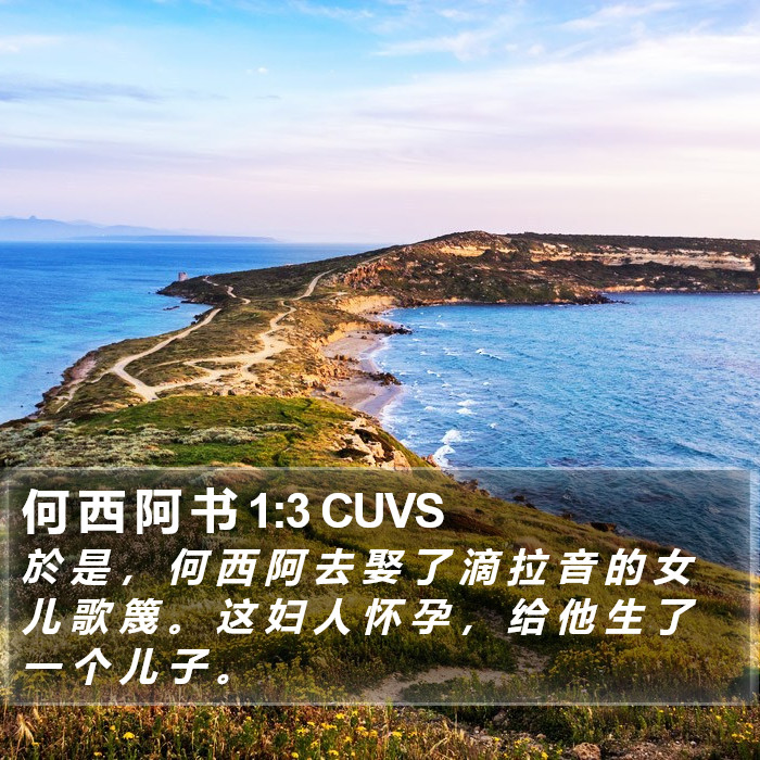 何 西 阿 书 1:3 CUVS Bible Study