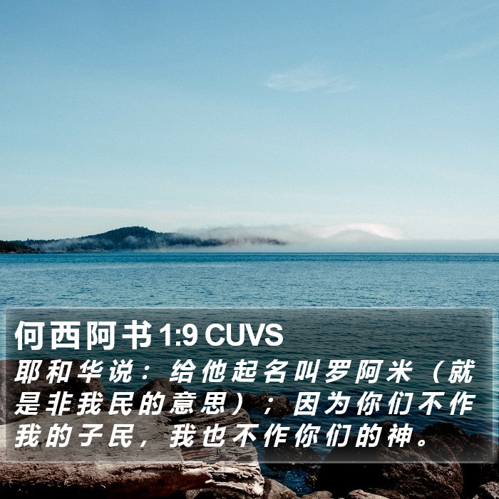 何 西 阿 书 1:9 CUVS Bible Study