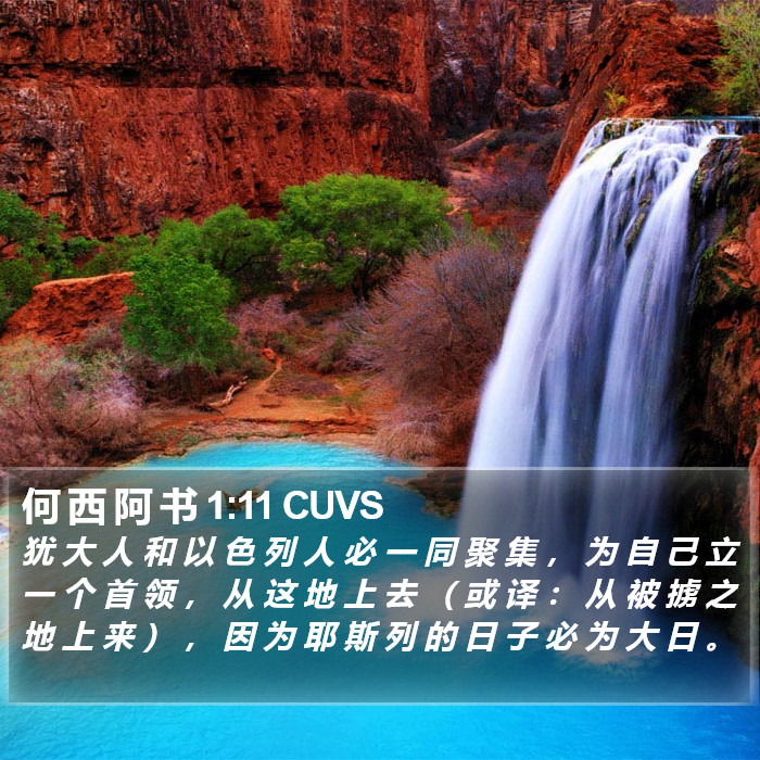 何 西 阿 书 1:11 CUVS Bible Study