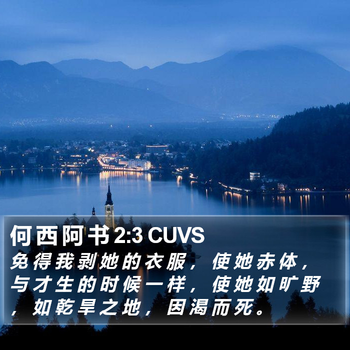 何 西 阿 书 2:3 CUVS Bible Study