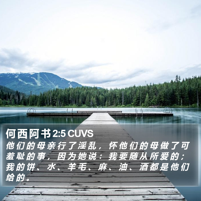 何 西 阿 书 2:5 CUVS Bible Study