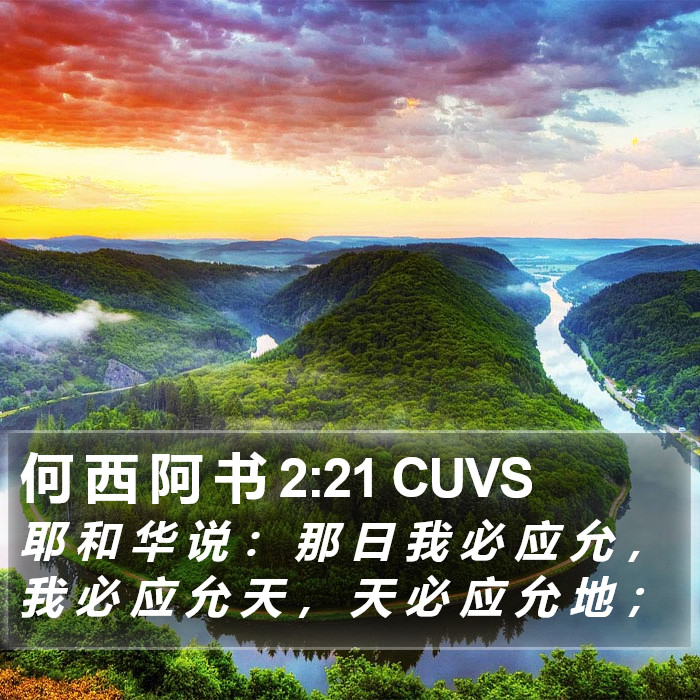 何 西 阿 书 2:21 CUVS Bible Study