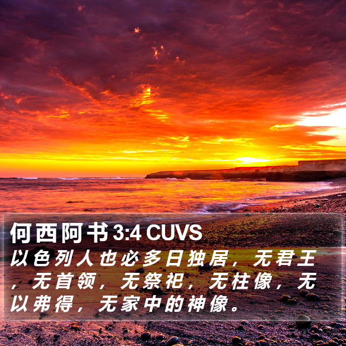 何 西 阿 书 3:4 CUVS Bible Study