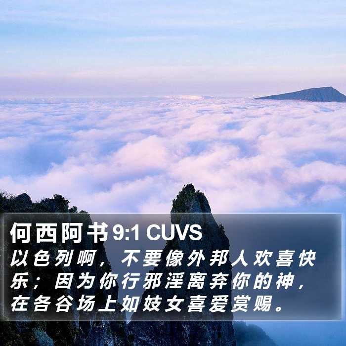 何 西 阿 书 9:1 CUVS Bible Study