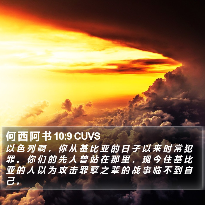 何 西 阿 书 10:9 CUVS Bible Study