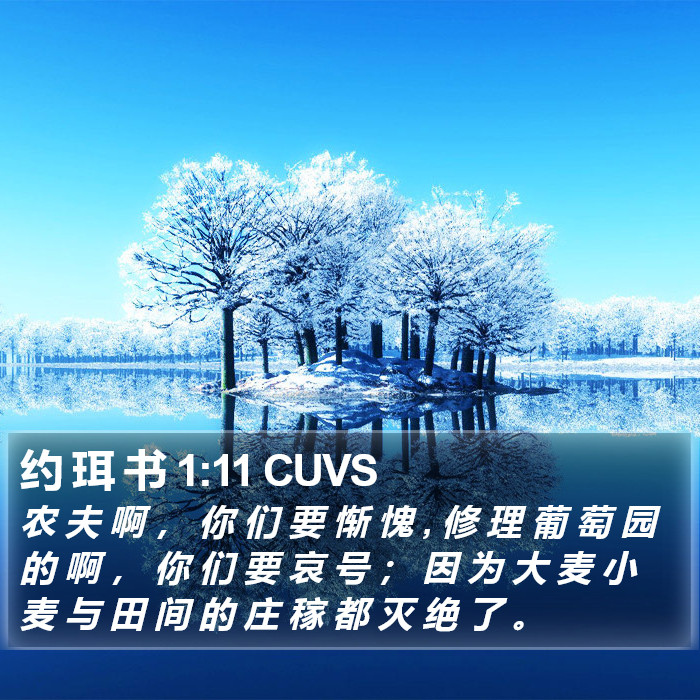 约 珥 书 1:11 CUVS Bible Study