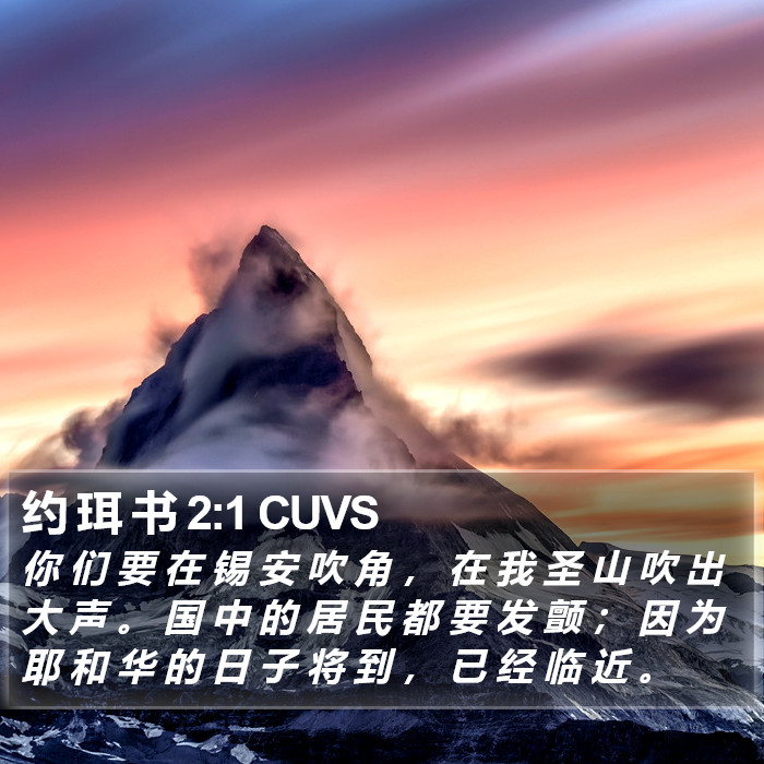 约 珥 书 2:1 CUVS Bible Study