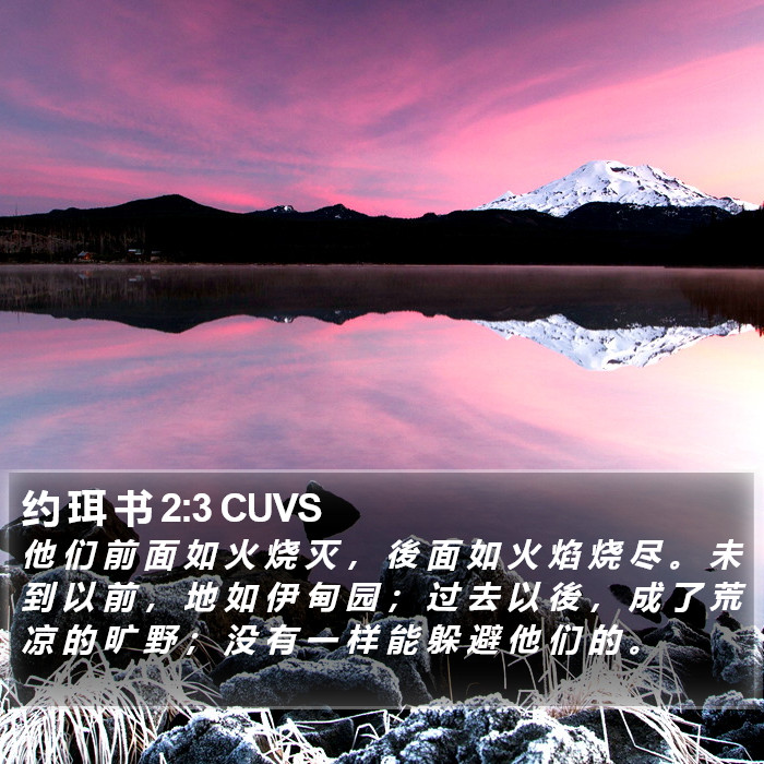 约 珥 书 2:3 CUVS Bible Study